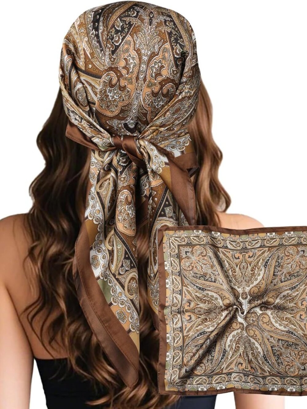 Head Hair Scarf for Women Like Satin Silk Scarf Bandana